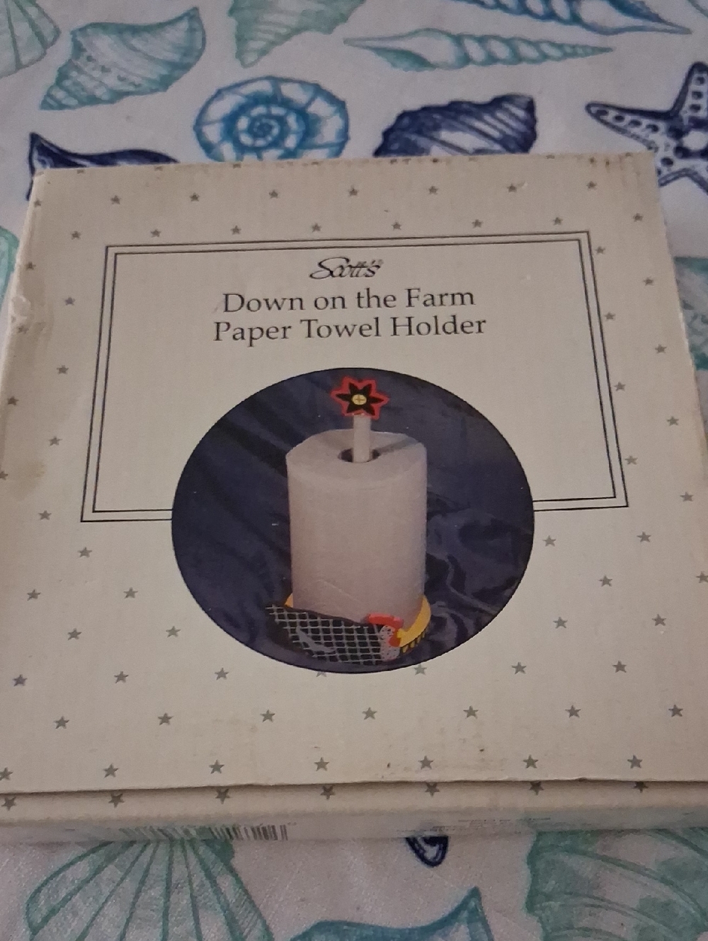 Down on the Farm Paper Towel Holder - White with Multicolor Accents